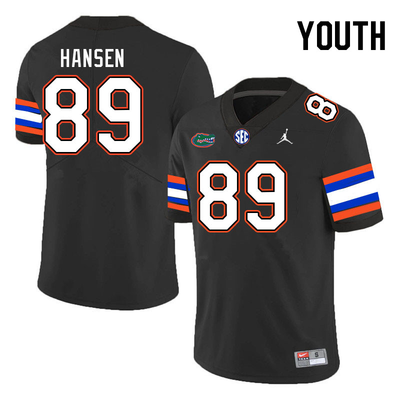 Youth #89 Hayden Hansen Florida Gators College Football Jerseys Stitched-Black - Click Image to Close